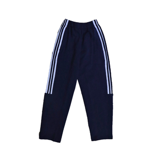 藏蓝色学生校服裤子白宽杠拼藏蓝双杠直筒定做四季可穿秋冬运动裤