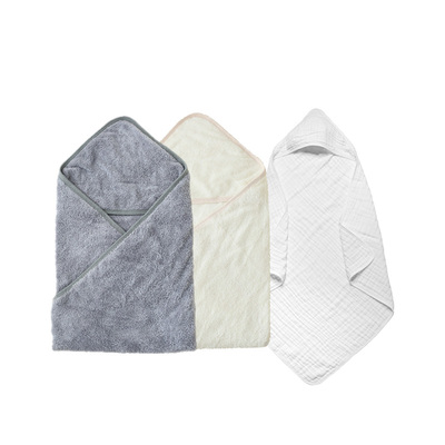 lullabybaby婴儿浴巾吸水带帽