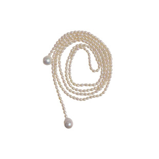 levicki天然淡水珍珠巴洛克多层叠带毛衣链项链冬新款复古长款