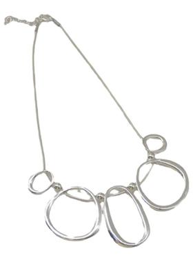 夸张链条金属女几何项链