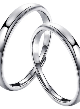 S925银情侣戒指男女款
