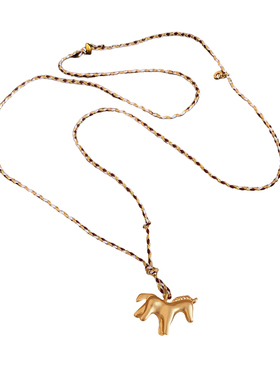 遇见饰品MEET手工棉绳小马毛衣链