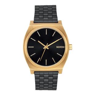 正品代购Nixon尼克松男女手表时尚方形简约黑金钢带中性石英腕表