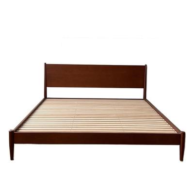 号角屋实木樱桃木复古简约双人床