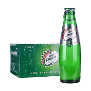 健龙含气矿泉水五大连池火山冷矿泉200mlx24瓶玻璃瓶