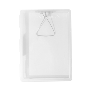 文件收纳盒打印纸盒子透明塑料办公室a4文件盒资料档案盒带铁夹子