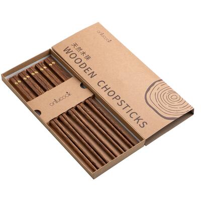 onlycook金马尾鸡翅木筷子套装