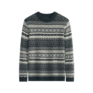 SHANSHAN杉杉重磅加厚毛衣男款秋季新款羊毛衫男士针织衫上衣内搭