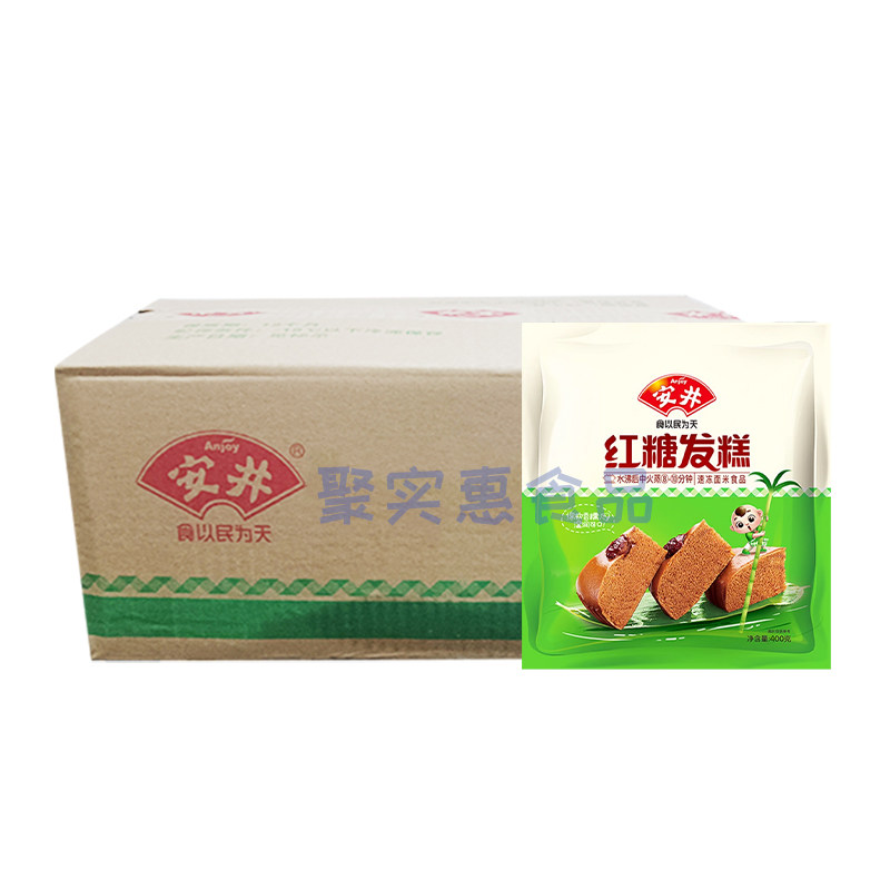 安井红糖发糕400g16包整箱红枣糕正宗点心早餐米糕商用餐饮半成品