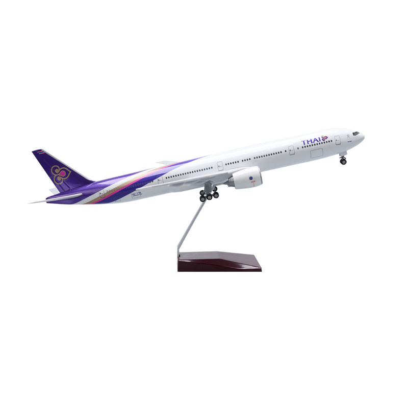 带灯泰国航空泰航47cm波音777仿真客机飞机模型摆件ThaiAirways