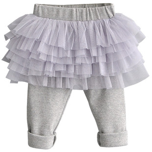女宝宝打底裤外穿裤裙婴儿假两件公主裙裤女童裤子春秋装tutu纱裙