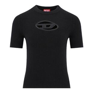 DIESEL/迪赛 夏季女士镂空LOGO套头短袖针织衫300217