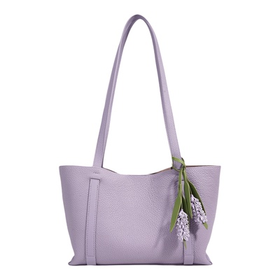 头层牛皮风信子复古单肩托特包