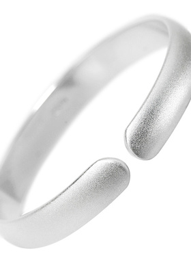 足银999泥鳅背磨砂简约风贵妃镯