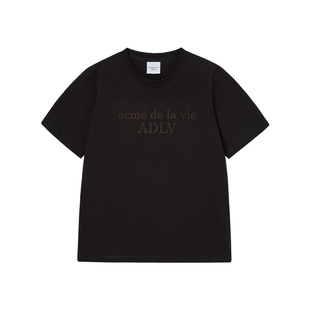 ADLV女款双色拼接短袖T恤2026年新款女士女生体恤潮流打底衫上衣