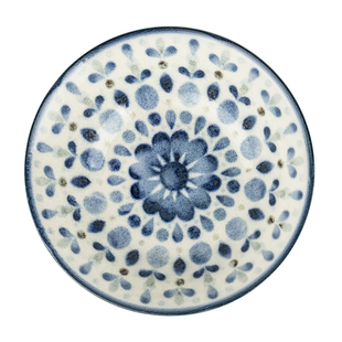 日本进口千代源釉下彩浅钵大平盘华镜小深盘平盘浅口碗日式餐盘碟