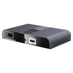朗强HDMI电力延长器 HDbitT无线延长器电源线传输音视频同步支持红外回传1080P高清300米超远距离信号放大器