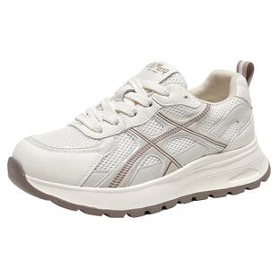 戈美其厚底老爹鞋女款2026新款春季配阔腿裤的鞋超火百搭小白鞋女