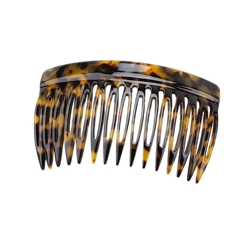 法式15齿倒插发梳盘发插梳刘海梳高颅顶发卡防滑蓬松长梳子侧边梳