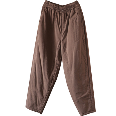 冬季宽松100%棉萝卜裤棉裤靴裤女