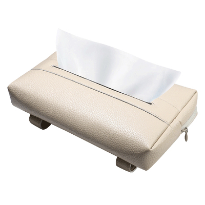 车载遮阳挡板纸巾盒荔枝纹抽纸盒