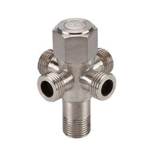 4分304不锈钢角阀一进二出/三出/四出热水器马桶三四通止水阀开关