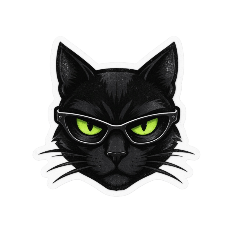 机车风复古贴纸美式骷髅黑猫贴画
