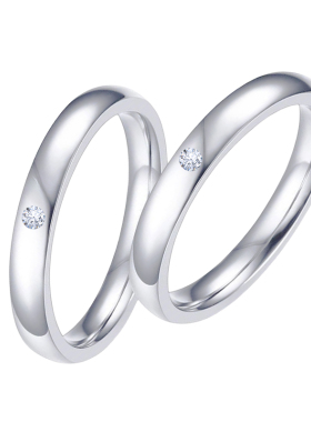 培育钻戒999足银定制对戒