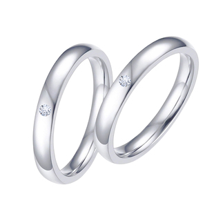 princess原创培育钻情侣戒指999足银情侣对戒经典泥鳅背戒指定制