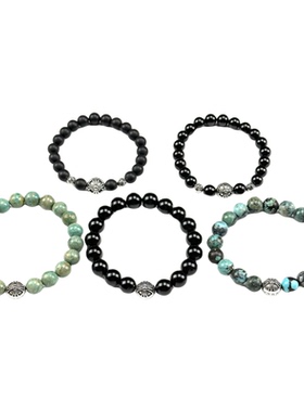 绿松石手链匠银JY925纯银