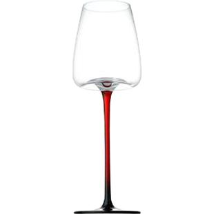 黑领结水晶玻璃红酒杯黑底红杆波尔多葡萄酒杯高脚香槟杯软装饰