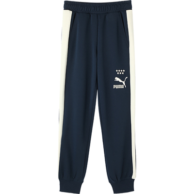 彪马男士拼接休闲运动束脚长裤