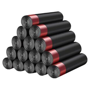 自动收口抽绳式垃圾袋家用加厚手提厨房宿舍实用大号黑色塑料袋