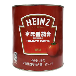 亨氏番茄膏3kg大桶装商用高浓度番茄酱非沙司西餐披萨意大利面酱