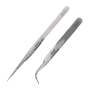 VETUS超硬 特尖弯尖镊子 高精密镊子防静电镊子手机维修工具