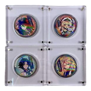 亚克力吧唧流沙卡砖展示盒谷子徽章收纳咕砖75吧唧展示架动漫周边