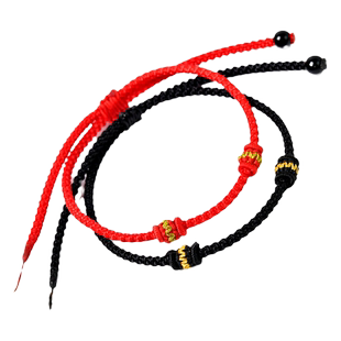 红绳手绳半成品手链女男可串黄金转运珠儿童DIY配件手工编绳脚链