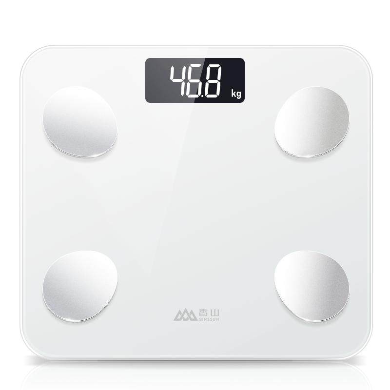 香山精准电子秤体重秤家用体脂称充电智能测脂肪小型人体秤女宿舍