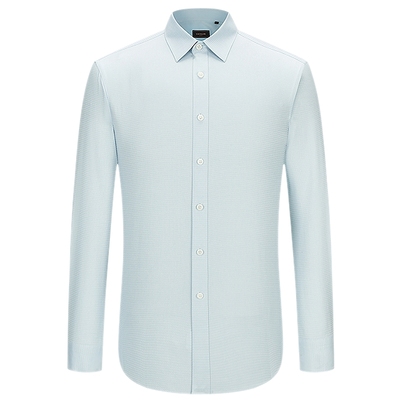 雅戈尔八字领长袖商务绅士衬衫