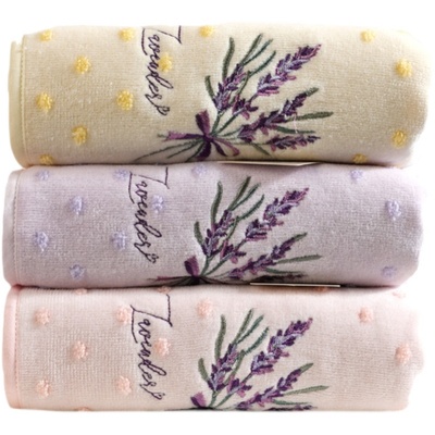 薰衣草挂绳金号大毛巾情侣纯棉