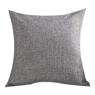 方形亚麻抱枕纯色客厅简约沙发靠垫加大55可水洗枕套家用床头腰枕