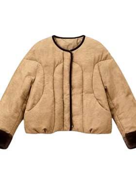 2025高端洋气皮草鹅绒服唐装外套