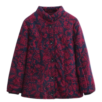 依佈中老年妈妈装加绒加厚棉服外套2025冬装新款奶奶装大码棉袄