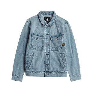 G-STAR RAW简约痞帅A-Line修身衬衫领牛仔外套夹克春秋复古D26919