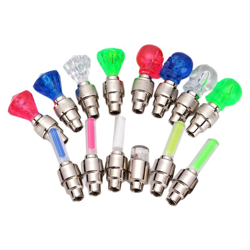 自行车摩托车震动感应七彩气嘴灯山地车装备配件风火轮轮胎闪光灯