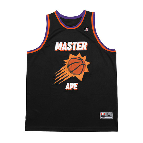 Masterape太阳69美式街头国潮球衣夏季篮球运动背心nba复古新面料