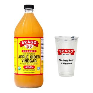 BRAGG美国进口苹果醋原浆浓缩健身零脂生酮健康饮品无糖饮料正品