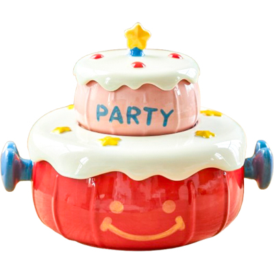 肆月生日蛋糕组合泡面碗带盖