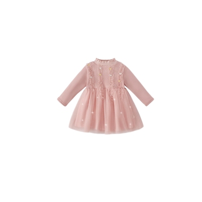 [抗菌远红外]女童连衣裙秋宝宝秋冬加绒纱裙生日礼服儿童公主裙女