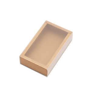 牛皮纸盒抽屉式茶叶包装盒定制长方形透明小礼盒空盒礼品盒子定做